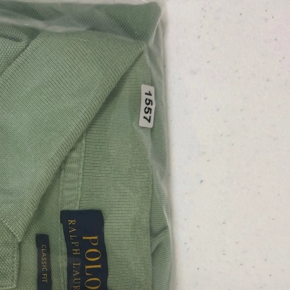 Polo Ralph Lauren Green Short Sleeve Polo Shirt Rainbow Pony Logo‎ Mens L